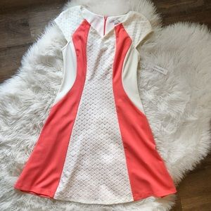 A-line V-neck crochet lace knit dress size 10